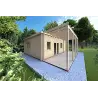 Maison en bois avec 3 pièces ISOBEL 50 m², 44/100/44 mm, façade côté gauche