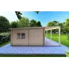 Maison en bois avec 3 pièces ISOBEL 50 m², 44/100/44 mm, côté gauche