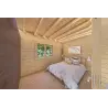Maison en bois avec 3 pièces ISOBEL 50 m², 44/100/44 mm, intérieur chambre principale