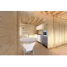 Maison en bois avec 3 pièces ISOBEL 50 m², 44/100/44 mm, intérieur cuisine