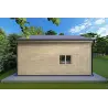 Maison en bois avec mezzanine MAGGIE 6x7 60/100/30/40 mm, côté gauche