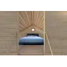 Maison en bois avec mezzanine MAGGIE 6x7 60/100/30/40 mm, intérieur chambre principale