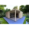 Maison en bois LUCIA 60 m², 60/100/30/40 mm, façade côté droit