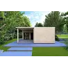 Maison en bois LUCIA 60 m², 60/100/30/40 mm, vue frontale