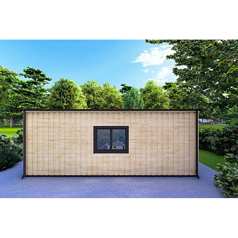 Maison en bois LUCIA 60 m², 60/100/30/40 mm, côté gauche
