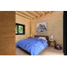 Maison en bois LUCIA 60 m², 60/100/30/40 mm, intérieur chambre principale