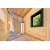 Maison en bois LUCIA 60 m², 60/100/30/40 mm, intérieur salle de bains