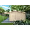 Maison isolée pour campings EMMA 8x7, 44/100/44 mm, côté droit