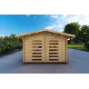 Garage en bois ventilé 6.2x4.2, 70mm, vue arrière