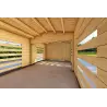 Garage en bois ventilé 6.2x4.2, 70mm, intérieur
