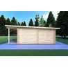 Maison en bois isolée avec excellente isolation thermique AGATA 75 m², 44/120/44 mm, côté droit