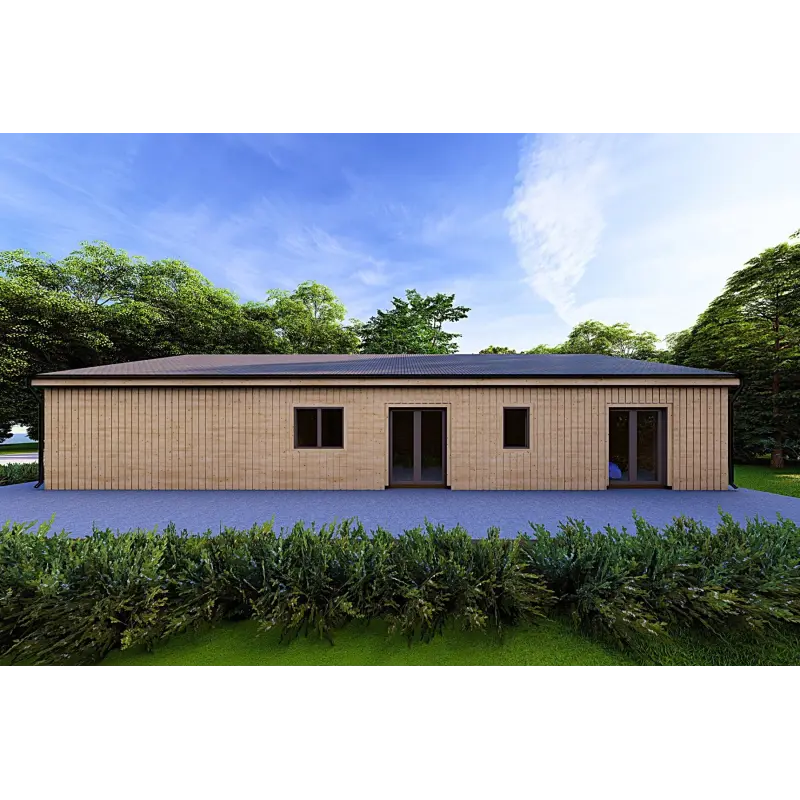 Maison préfabriquée en bois ARYA 180 m², 60/120/30/40 mm, côté droit