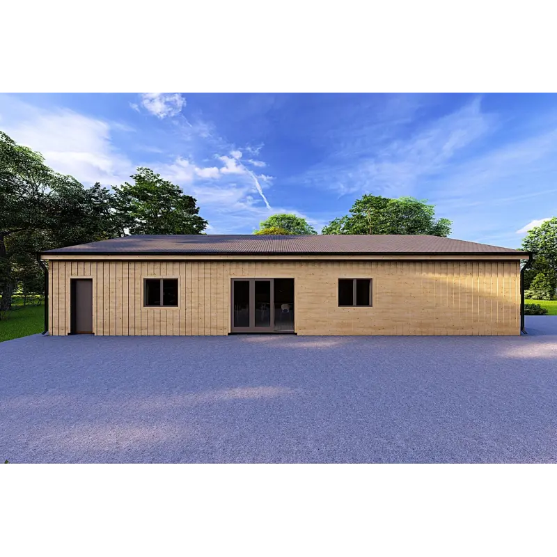 Maison préfabriquée en bois ARYA 180 m², 60/120/30/40 mm, côté gauche