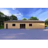 Maison préfabriquée en bois ARYA 180 m², 60/120/30/40 mm, côté gauche