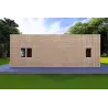 Chalet en bois habitable​ toit plat YARA 55 m², 60/120/30/40 mm, vue arrière