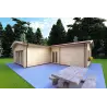 Maison isolée en L TANIA 50 m², 44/100/44 mm, façade côté droit