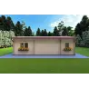 Maison isolée en L TANIA 50 m², 44/100/44 mm, vue arrière