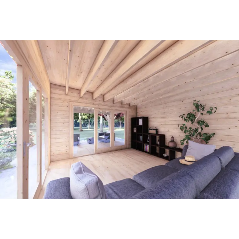 Maison en bois de jardin ERICA 7x4, 44mm, intérieur