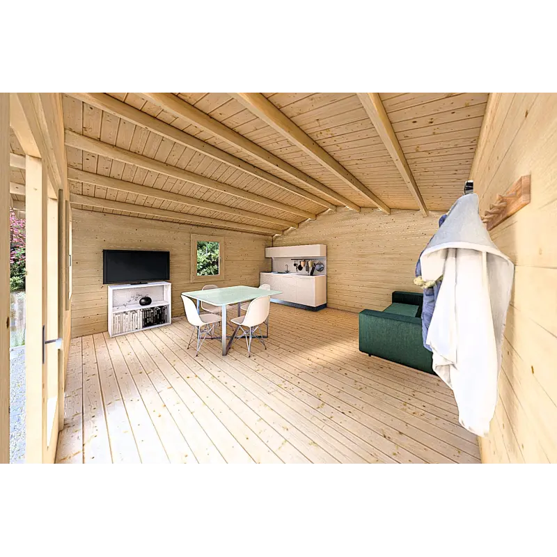 Remise en bois MATILDE 5x5, 44mm, intérieur