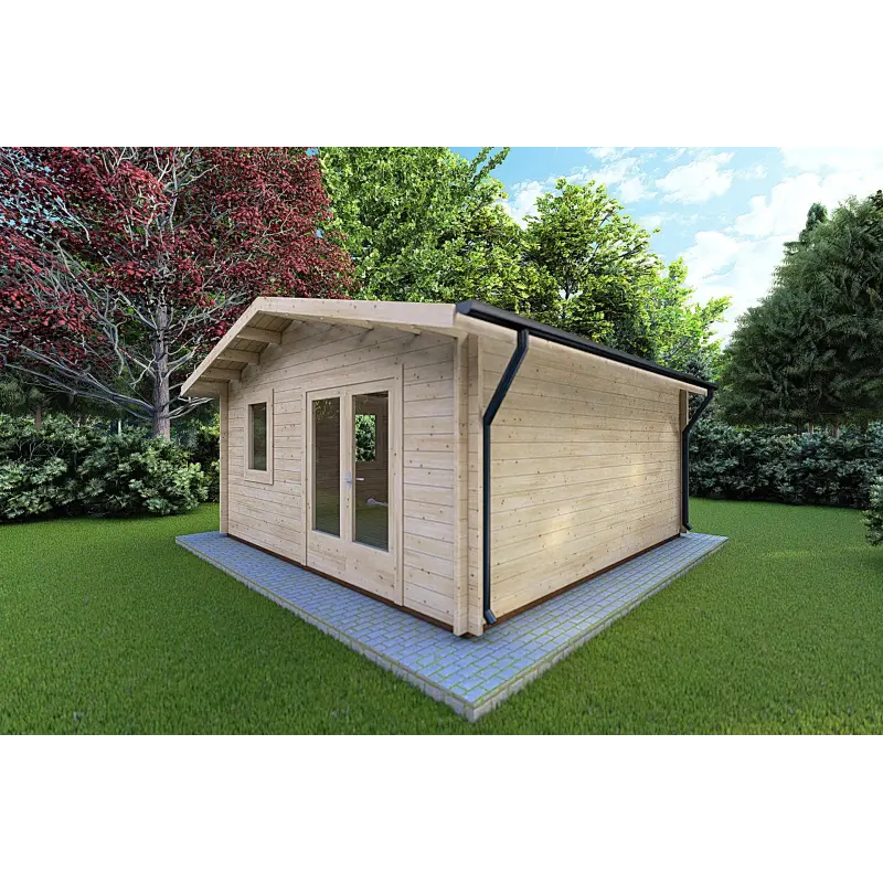 Abris de jardin en bois MATILDE 5x6, 44mm, façade côté droit