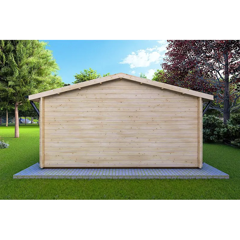 Abris de jardin en bois MATILDE 5x6, 44mm, vue arrière