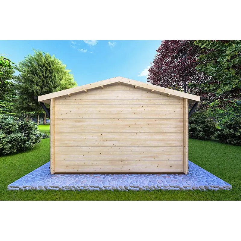Maison en bois de jardin MATILDE 6x4, 44mm, vue arrière