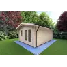 Maison en bois de jardin MATILDE 6x4, 44mm, façade côté droit