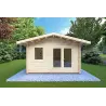 Maison en bois de jardin MATILDE 6x4, 44mm, vue frontale