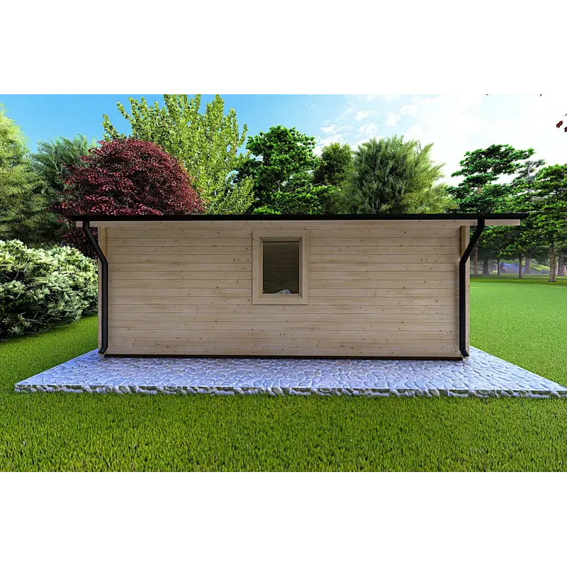 Maison en bois de jardin MATILDE 6x4, 44mm, côté gauche
