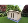 Abris de jardin en bois EMILY 5x4, 44mm, façade côté droit