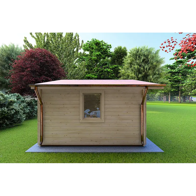 Abris de jardin en bois EMILY 5x4, 44mm, côté gauche