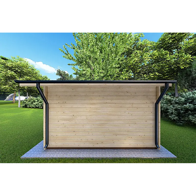 Maison en bois de jardin EMILY 6x4, 44mm, côté droit