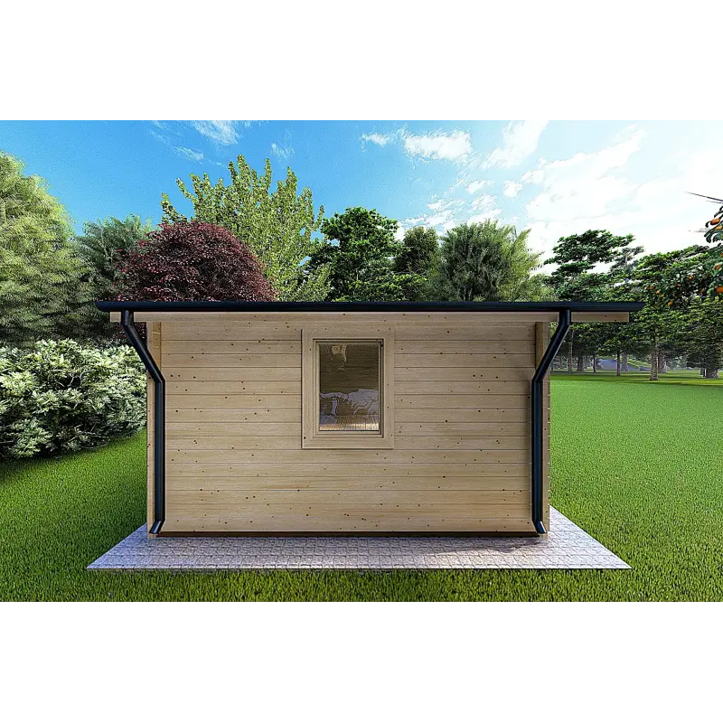 Maison en bois de jardin EMILY 6x4, 44mm, côté gauche
