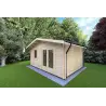 Maison en bois de jardin EMILY 6x4, 44mm, façade côté droit