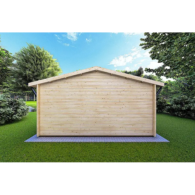 Maison en bois de jardin EMILY 6x4, 44mm, vue arrière