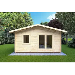 Maison en bois de jardin EMILY 6x4, 44mm, vue frontale