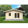 Maison en bois de jardin EMILY 6x4, 44mm, vue frontale