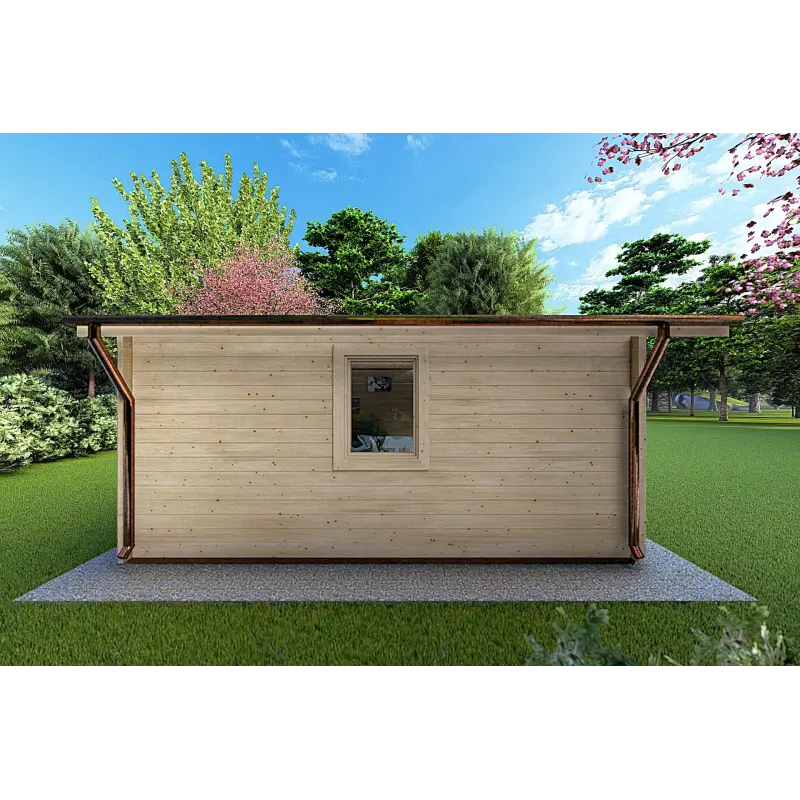 Chalet en bois MATILDE 6x6, 44mm, côté gauche