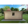 Chalet en bois MATILDE 6x6, 44mm, côté gauche