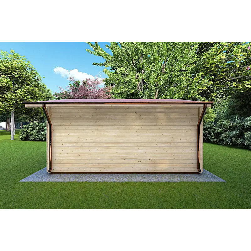 Chalet en bois MATILDE 6x6, 44mm, côté droit
