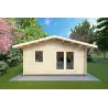 Chalet en bois MATILDE 6x6, 44mm, vue frontale