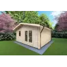 Chalet en bois MATILDE 6x6, 44mm, façade côté droit