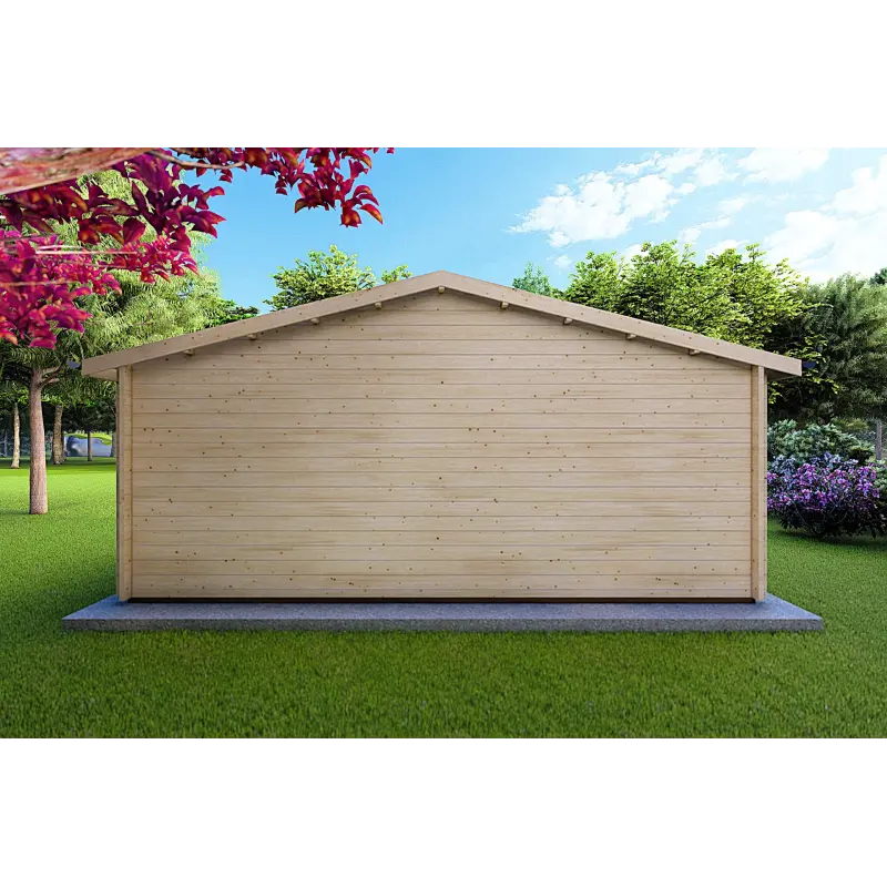Abris de jardin en bois EMILY 6x3, 44mm, vue arrière