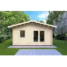 Remise en bois EMILY 5x6, 44mm, vue frontale