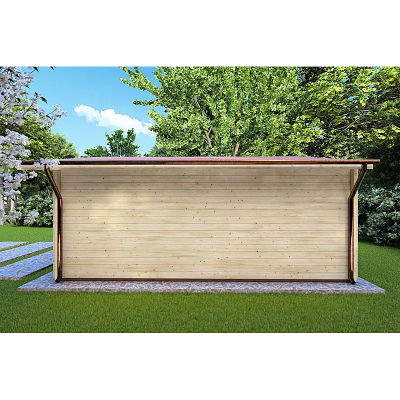Remise en bois EMILY 5x6, 44mm, côté droit