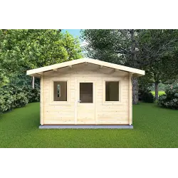 Abris de jardin en bois CHIARA 5x5, 44mm, vue frontale