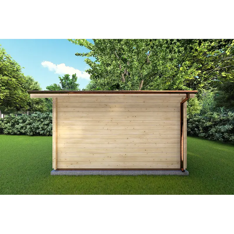 Abris de jardin en bois CHIARA 5x5, 44mm, côté droit