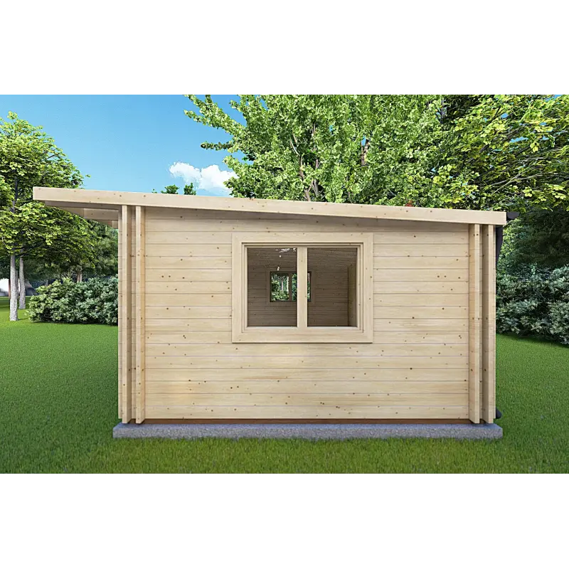 Maison en bois une pièce ELENA 25 m² 44/100/44 mm, côté droit