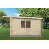 Maison en bois une pièce ELENA 25 m² 44/100/44 mm, côté droit