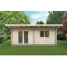 Maison en bois une pièce ELENA 25 m² 44/100/44 mm, vue frontale